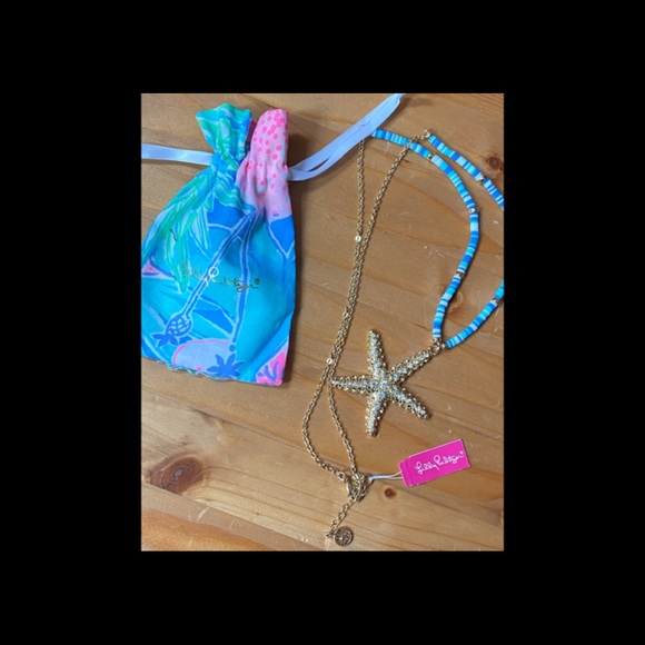 NWT LILLY PULITZER STARFISH NECKLACE SEASIDE VIBES